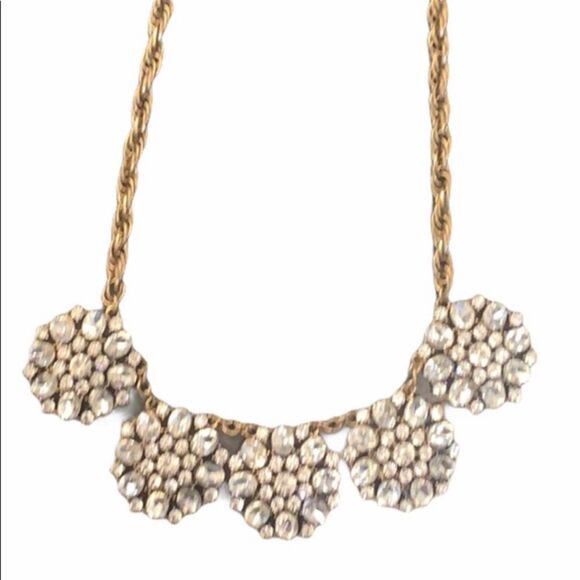 LOFT Diamond Sunburst Cluster Necklace - Picture 9 of 10